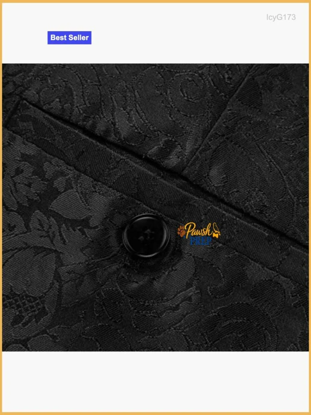 Floral Jacquard Tuxedo Suit Pants for Wedding Party Slim Fit